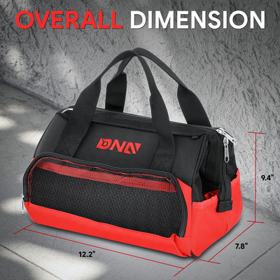 2-in-1 Canvas Organizer Tool Bag <br> Measuring 12.2 in. x 7.8 in. x 9.4 in