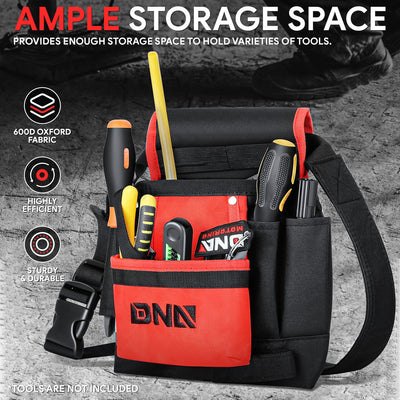 2-in-1 9 in. Adjustment Canvas Tools Waist Bag <br> 9.4 in.L X 11.4 in. H