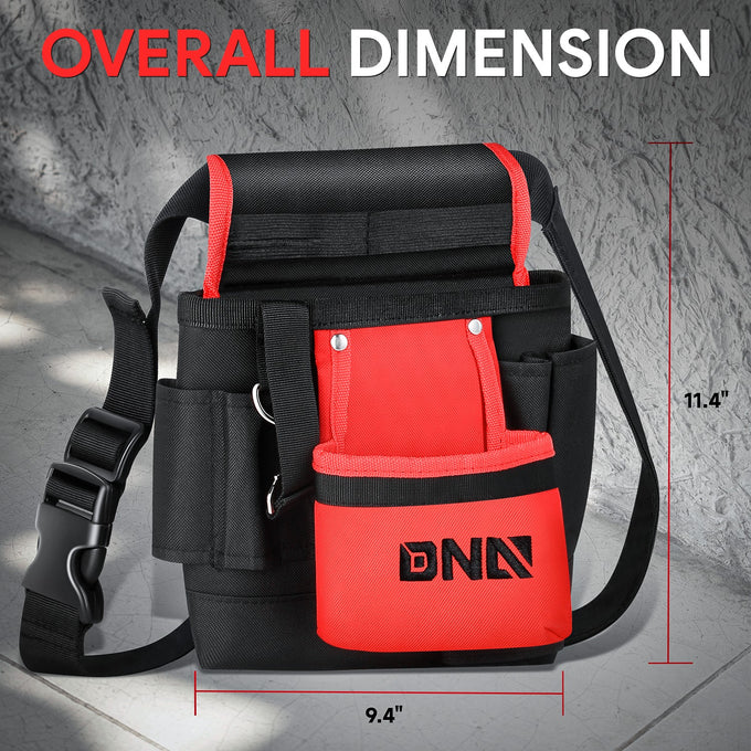 2-in-1 9 in. Adjustment Canvas Tools Waist Bag <br> 9.4 in.L X 11.4 in. H