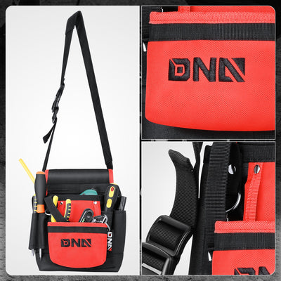 2-in-1 9 in. Adjustment Canvas Tools Waist Bag <br> 9.4 in.L X 11.4 in. H