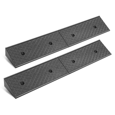 2pcs Rise Rubber Incline Ramps <BR> 38.6 in L x 6.7 in W x 3 in H in.