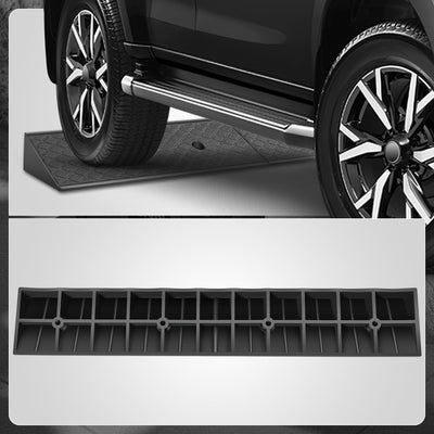 2pcs Rise Rubber Incline Ramps <BR> 38.6 in L x 6.7 in W x 3 in H in.