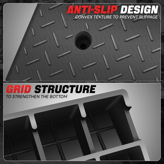 Rise Rubber Incline Ramps <BR> 38.6 in L x 15 in W x 5.9 in H in.