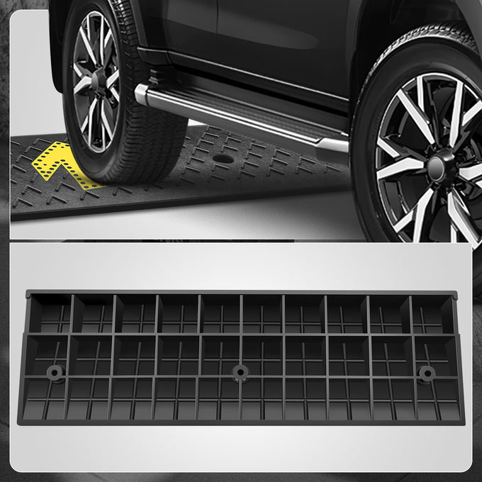 2pcs Rise Rubber Curb Ramp Arrow <br>37.4 L in. x 9.8 W in. x 4.3 H in.
