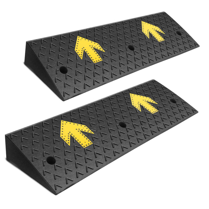 2pcs Rise Rubber Curb Ramp Arrow <br>37.4 L in. x 9.8 W in. x 4.3 H in.