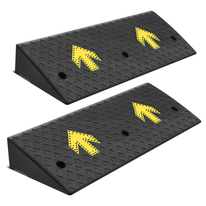 2pcs Rise Rubber Curb Ramp Arrow <br>37.4 L in. x 9.8 W in. x 5.5 H in.