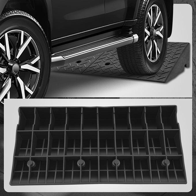 1pc Rise Rubber Curb Ramp <br> 38.5 L in. x 19.6 W in. x 7 H in.