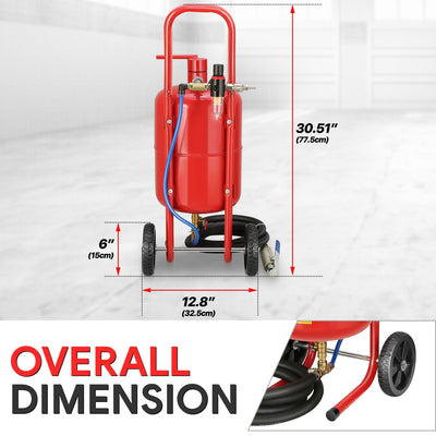 60-110 psi 5 Gallon Sand Blaster w/4 Ceramic Nozzles<br>Sandblaster Air Compressors