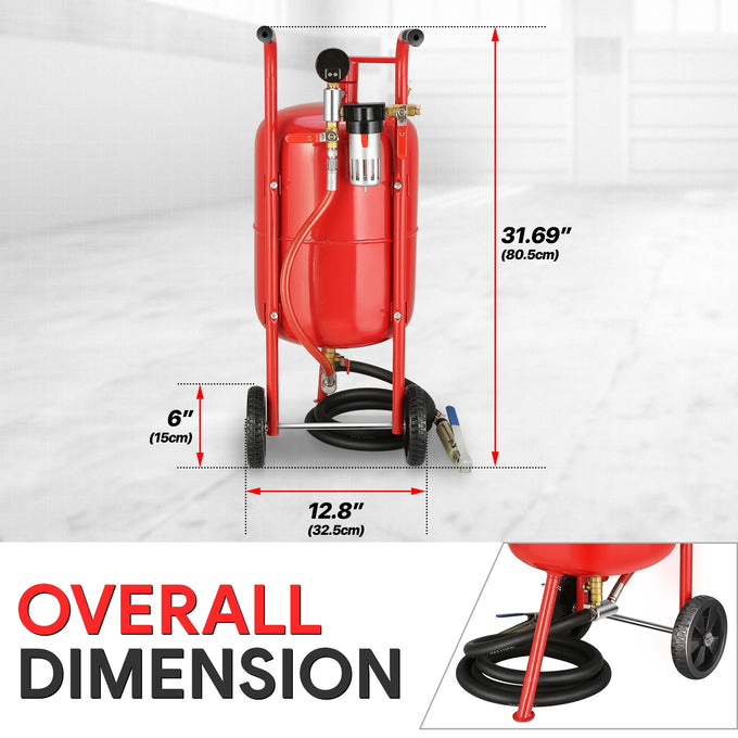 60-110 psi 10 Gallon Sand Blaster w/4 Ceramic Nozzles<br>Sandblaster Air Compressors