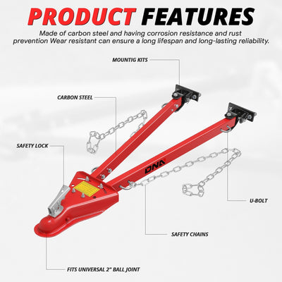 5000 lbs Carbon Steel Tow Bar <br>Universal