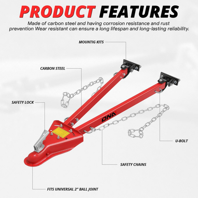 5000 lbs Carbon Steel Tow Bar <br>Universal