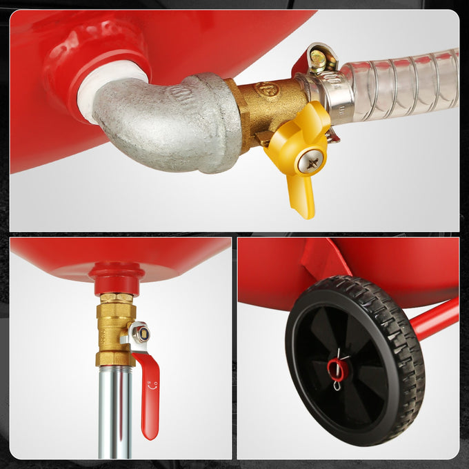Portable 21 Gallon Waste Oil Drain Tank<br>Adjustable Heights Ranging From 38 to 65 in.