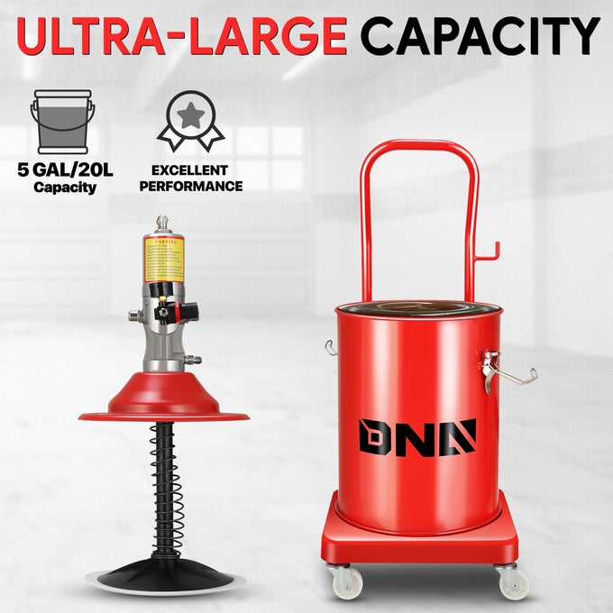 Leak-proof 5 Gallon Air Grease Pump<br>w/60 Mpa 13FT Hose