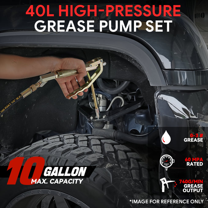 Leak-proof 10 Gallon Air Grease Pump<br>w/60 Mpa 13FT Hose