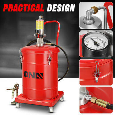 Leak-proof 10 Gallon Air Grease Pump<br>w/60 Mpa 13FT Hose