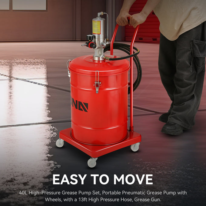 Leak-proof 10 Gallon Air Grease Pump<br>w/60 Mpa 13FT Hose