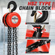 2 Ton Hand Chain Hoists w/Load Chain <br> Dimension ( in.): 5.5 L X 5.1 W X 9.3 H