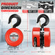 2 Ton Hand Chain Hoists w/Load Chain <br> Dimension ( in.): 5.5 L X 5.1 W X 9.3 H