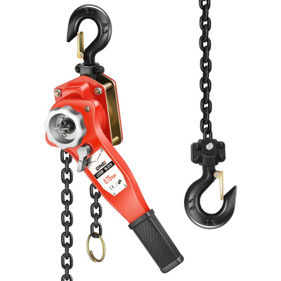 0.75 T  Lever Block W/10 ft. Chain Hoist & Hook <br> Dimnesion ( in. ): 5.9 L X 4.5 W X 17.5 H