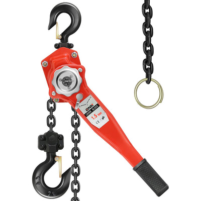 1.5 T Lever Block W/10 ft. Chain Hoist & Hook <br> Dimension ( in. ): 6.6 L X 4.8 W X 25.1 H