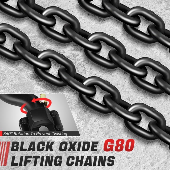3 T Lever Block W/10 ft. Chain Hoist & Hook <br> Dimension ( in. ): 7.87 L X 4.9 W X 26.5 H