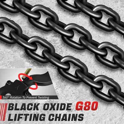 6 T Lever Block W/10 ft. Chain Hoist & Hook <br> Dimension ( in. ): 7.6 L X 5.7 W X 29 H