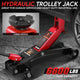 3 Ton Hydraulic Trolley Floor Jack <br> Lifting Height Range: 7.7 in. - 21 in.