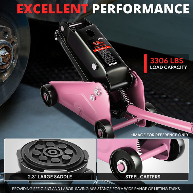 1.5 Ton Floor Jack [ A Variety of color options] <br> Lifting Range: 5.5 to 15.35 in.