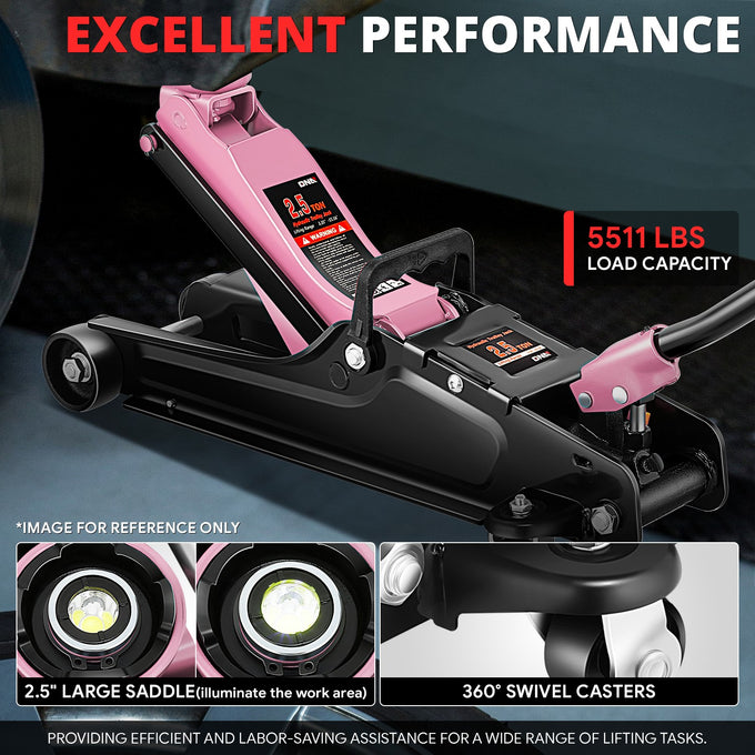 2.5 Ton Floor Jack [ A Variety of color options] <br> Lifting Range 3.35 in.-15.16 in.