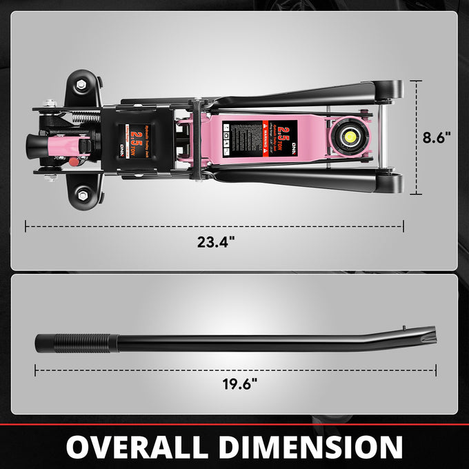 2.5 Ton Floor Jack [ A Variety of color options] <br> Lifting Range 3.35 in.-15.16 in.