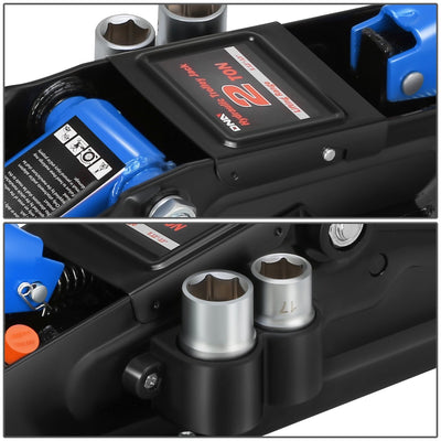 2-Ton Portability Hydraulic Floor Jack <br> Lifting Height of 5.1 and a Max. Height of 13 in.