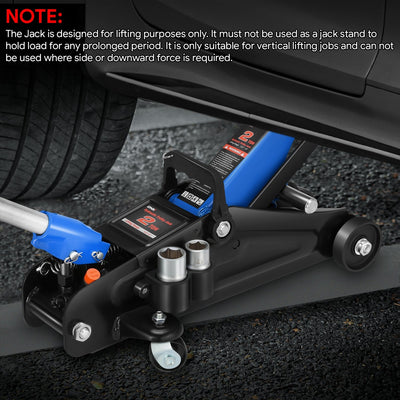 2-Ton Portability Hydraulic Floor Jack <br> Lifting Height of 5.1 and a Max. Height of 13 in.