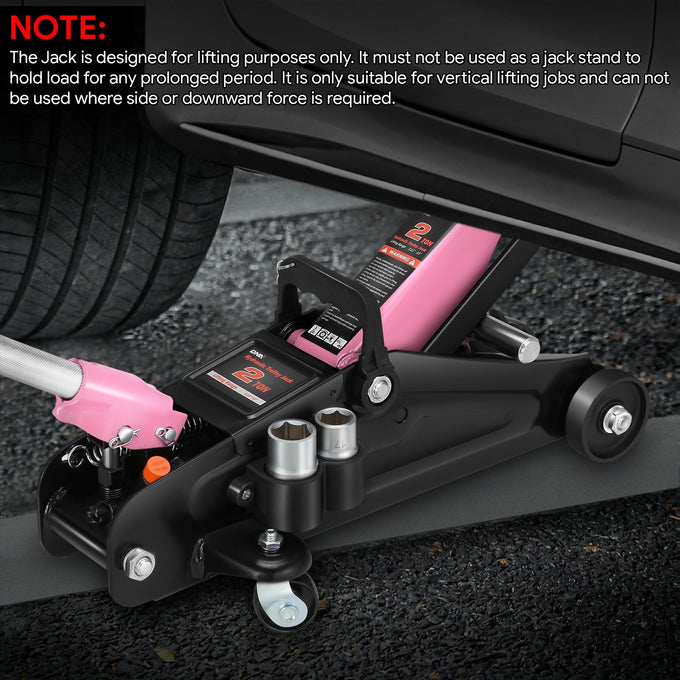 2-Ton Portability Hydraulic Floor Jack <br> Lifting Height of 5.1 and a Max. Height of 13 in.