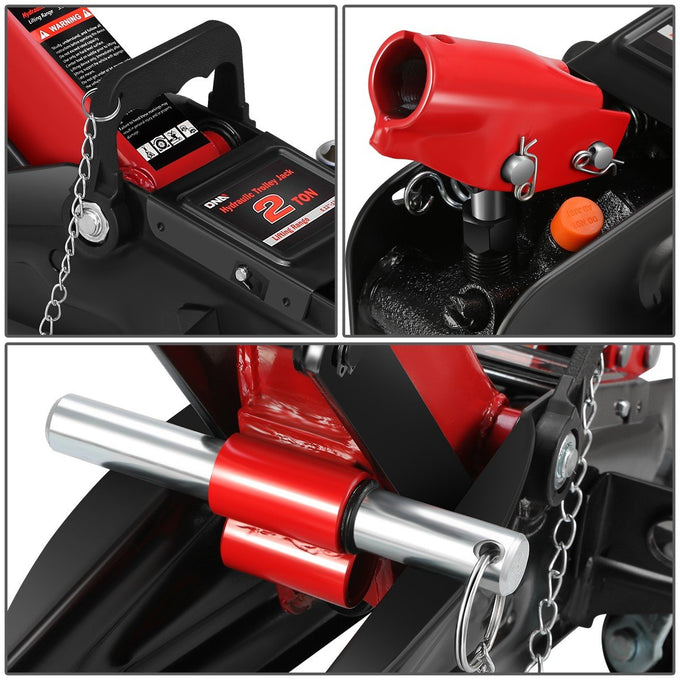 2-Ton Portability Hydraulic Floor Jack <br> Lifting Height of 5.1 and a Max. Height of 13 in.