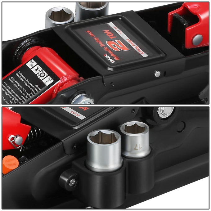 2-Ton Portability Hydraulic Floor Jack <br> Lifting Height of 5.1 and a Max. Height of 13 in.