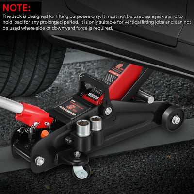2-Ton Portability Hydraulic Floor Jack <br> Lifting Height of 5.1 and a Max. Height of 13 in.