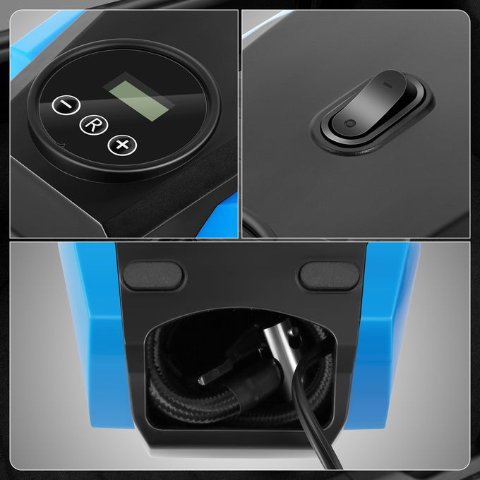 12V Digital Wireless Portable Air Pump<br>For Small Cars Tire Up To 50 PSI & 245 mm
