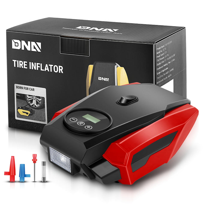 12V Digital Wireless Portable Air Pump<br>For Small Cars Tire Up To 50 PSI & 245 mm