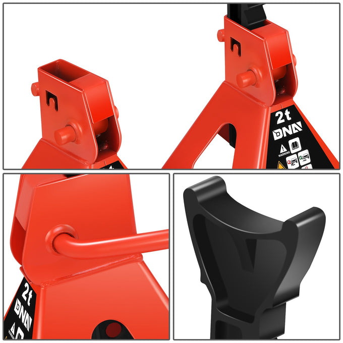 2-Piece 2 Ton Adjustable Jack Stand <br> Adjustable lift range:10.6 in. -15.5 in.