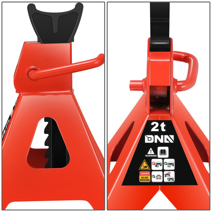2-Piece 2 Ton Adjustable Jack Stand <br> Adjustable lift range:10.6 in. -15.5 in.