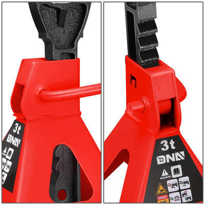 2-Piece 3 Ton Adjustable Jack Stand <br> Adjustable lift range:10.8 in. -15.7 in.