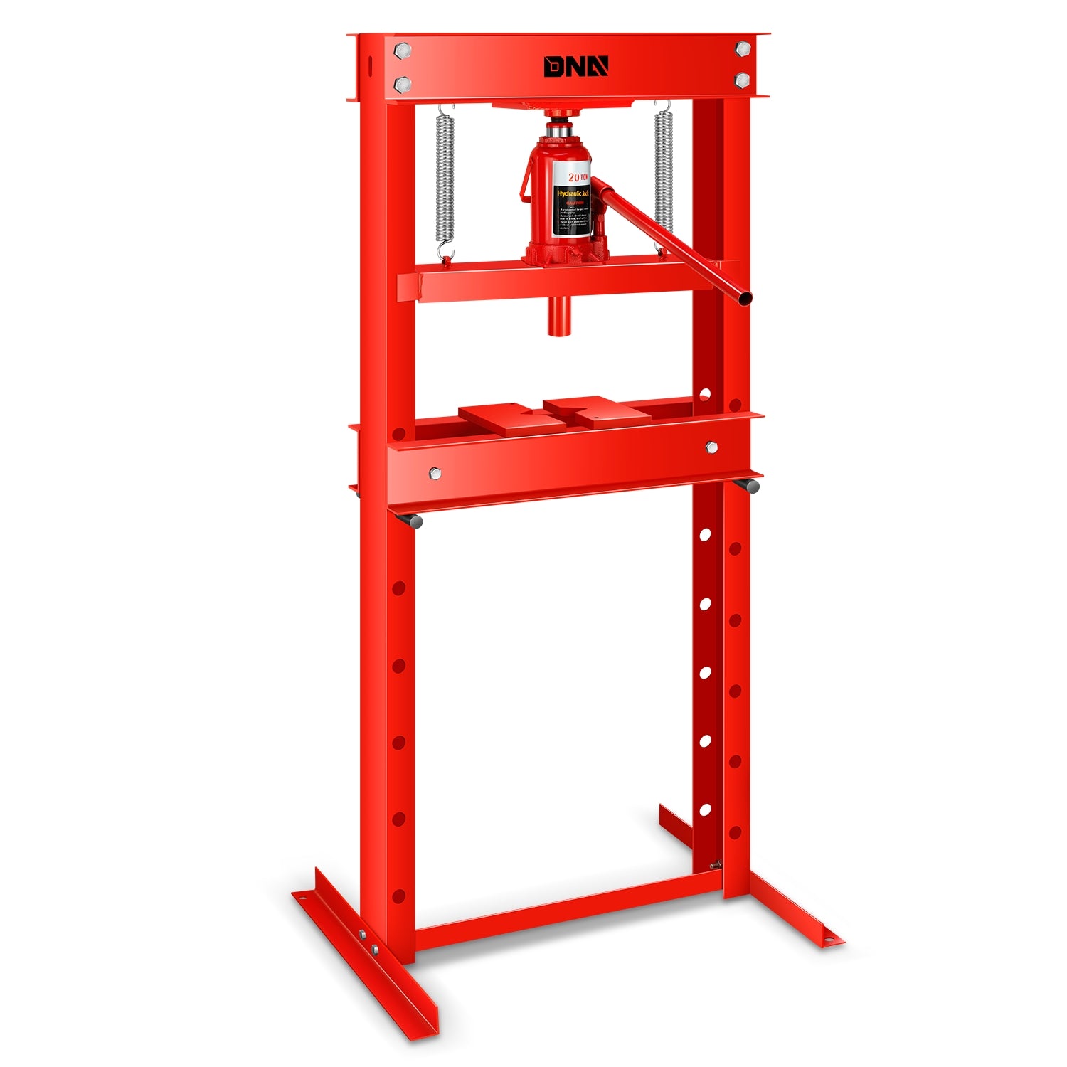 28.7 in. Max H-Frame 20-Ton Hydraulic Shop Press<br>Adjustable Benchtop Work Table