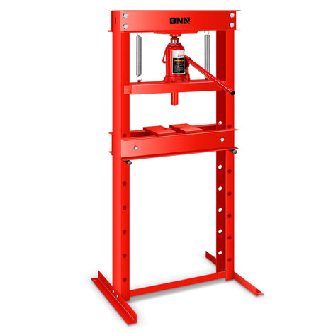 28.7 in. Max H-Frame 20-Ton Hydraulic Shop Press<br>Adjustable Benchtop Work Table