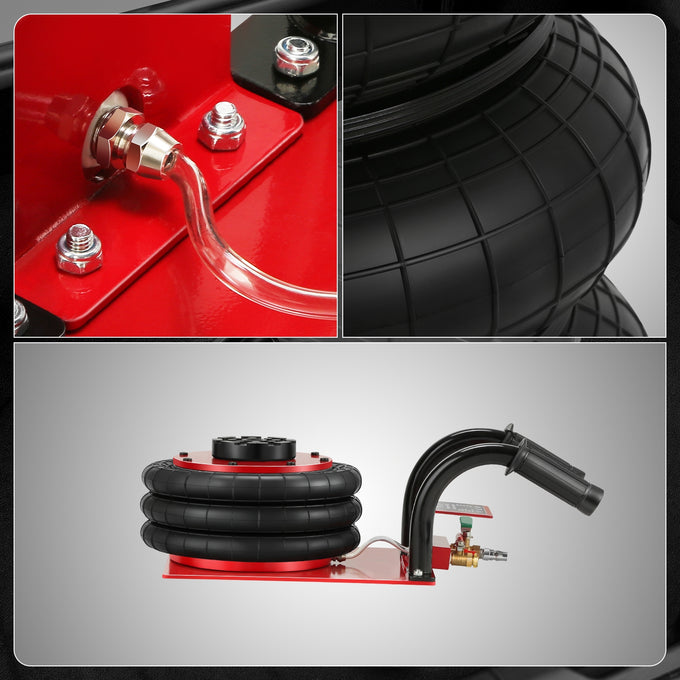 7700lbs 5.9 in. -15.7 in. Short Handle Air Bag Jack<br>w/5 Built Steel Tubes