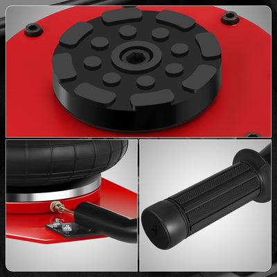 7700lbs 5.9 in. -15.7 in. Long Handle Air Bag Jack<br>w/5 Built Steel Tubes