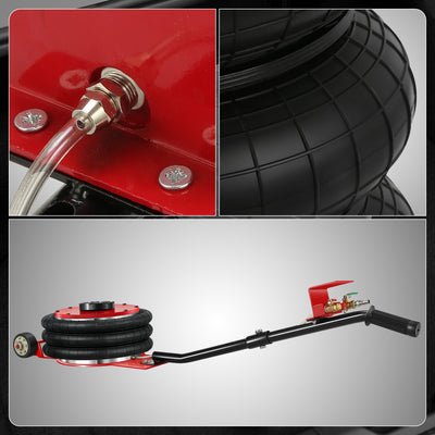 11000lbs 6.4 in. -15.7 in. Long Handle Air Bag Jack<br>w/5 Built Steel Tubes