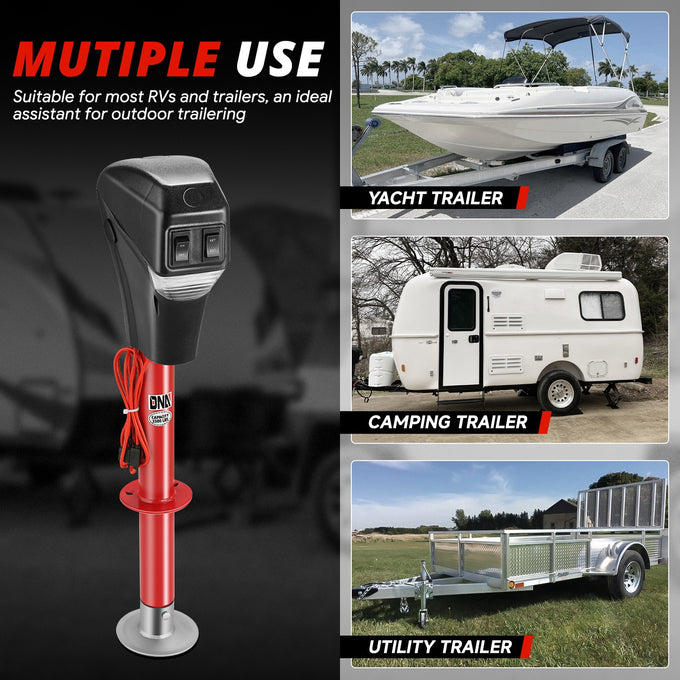 12V DC 3500lbs Electric Power Tongue Trailer Jack<br>Lifting Range To Be 31.5 in-50.2 in.