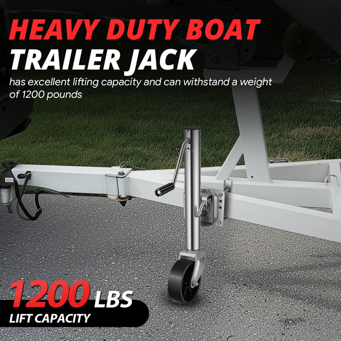 22.4-33.6 in. 1200lbs Dual Wheel Trailer Jack<br>Fits 1.96 to 4.52 in. Trailer Tongues