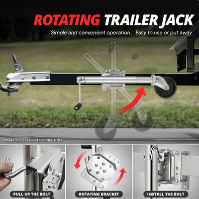 22.4-33.6 in. 1200lbs Dual Wheel Trailer Jack<br>Fits 1.96 to 4.52 in. Trailer Tongues