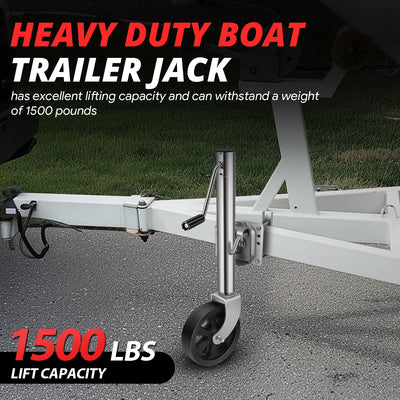 24.2-35.4 in. 1500lbs Dual Wheel Trailer Jack<br>Fits 1.96 to 4.52 in. Trailer Tongues